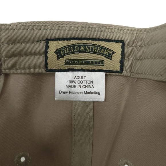 Field And Stream 1871 Camo Strapback Cap Trucker Baseball Camouflage Khaki Hat - Picture 12 of 12